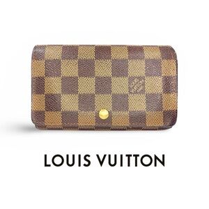 Louis Vuitton Damier Porte Monnaie Tresor Multifold Zip Wallet